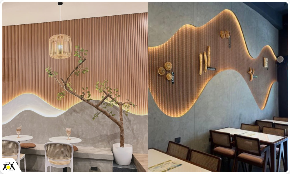 طراحی دیوار کافه